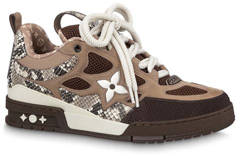 lv snake skin|Louis Vuitton Skate Sneaker Brown Snakeskin Men's .